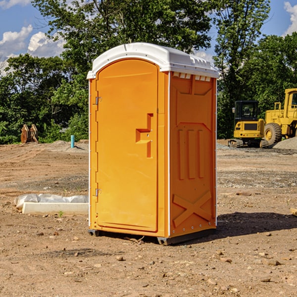 how often are the portable restrooms cleaned and serviced during a rental period in Wirt NY